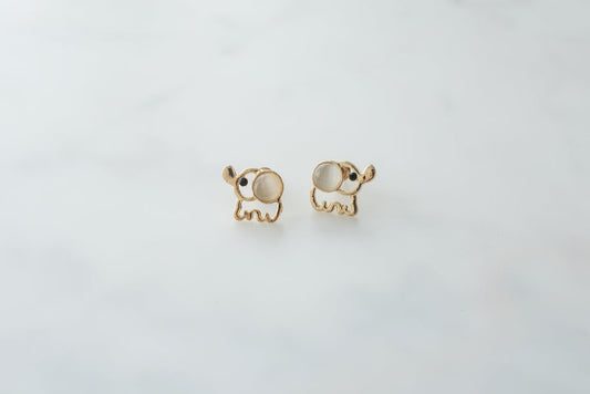 Gold Elephant Earrings - JT - JT - JAPAN ACTIVE SHOPIY PAYMENTS